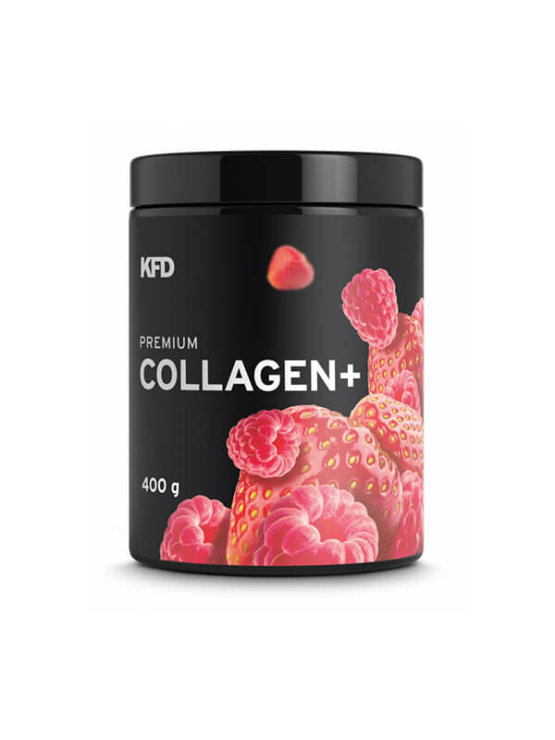 KFD collagen premium plus in a round plastic container of 400g