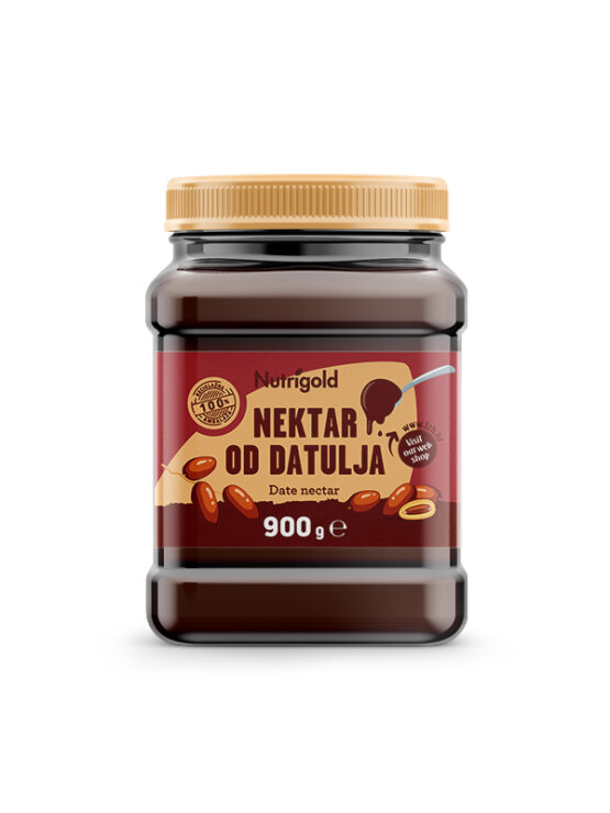 Nutrigold date nectar in a glass jar of 900g