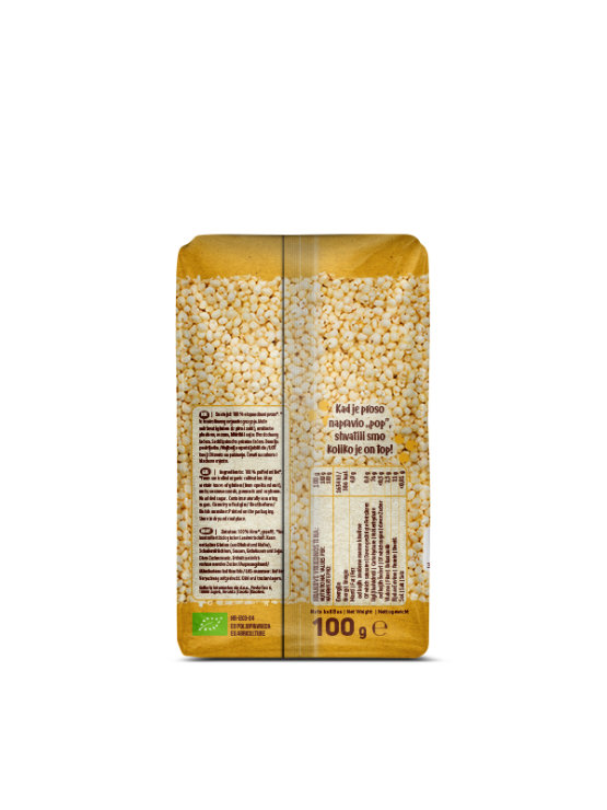 Nutrigold organic millet pops in a packaging of 100g