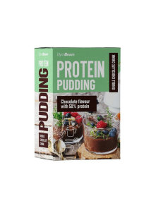 Gym Beam chocolate flavoured protein pudding mix in cardboard packaging of 500g