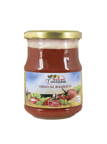 Probios organic tomato sauce with basil in a 180g jar