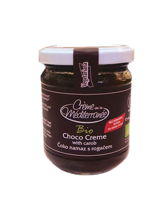 Vegetariana organic choco spread with carob in a glass jar of 190g