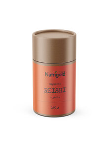 Nutrigold organic reishi powder in cylinder packaging of 150g