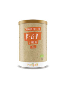 Nutrigold organic reishi powder in cylinder packaging of 150g