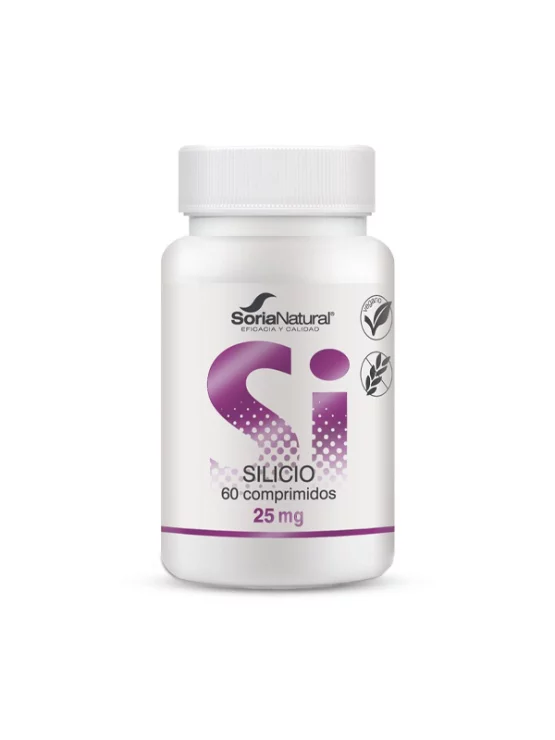Soria Natural silicon retard tablets in a packaging containing 60 tablets