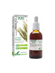 Soria Natural field horsetail drops in a 50ml glass bottle with a dropper