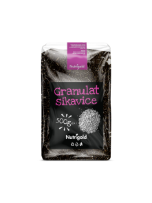 Nutrigold milk thistle granulate in a transparent packaging of 500g