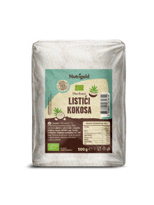 Nutrigold organic desiccated coconut in a packaging of 500g