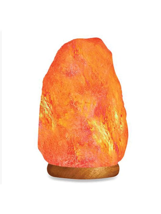 Himalayan salt lamp 6-9kg on a wooden stand