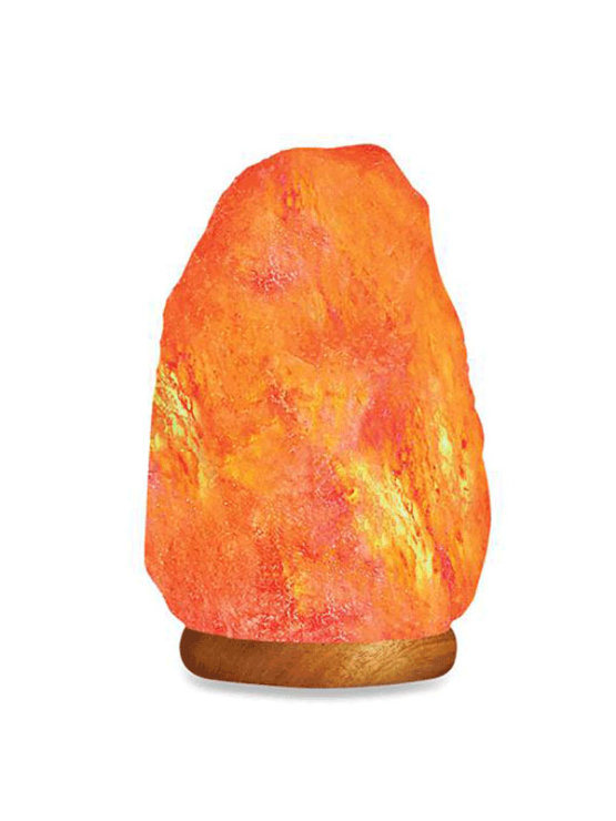 Himalayan salt lamp 6-9kg on a wooden stand