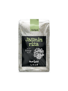 Nutrigold jasmine rice in a transparent packaging of 1000g