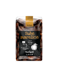 Nutrigold organic dried apricots in a transparent packaging of 500g