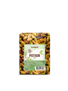 Nutrigold pistachio kernels in a transparent packaging of 250g