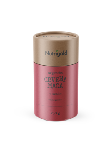 Nutrigold organic red maca powder in a packaging of 250g