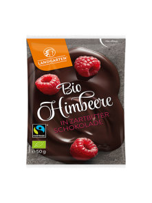 Raspberries in Dark Chocolate - Organic 50g Landgarten