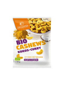 Coconut & Curry Cashews Snack - Organic 50g Landgarten