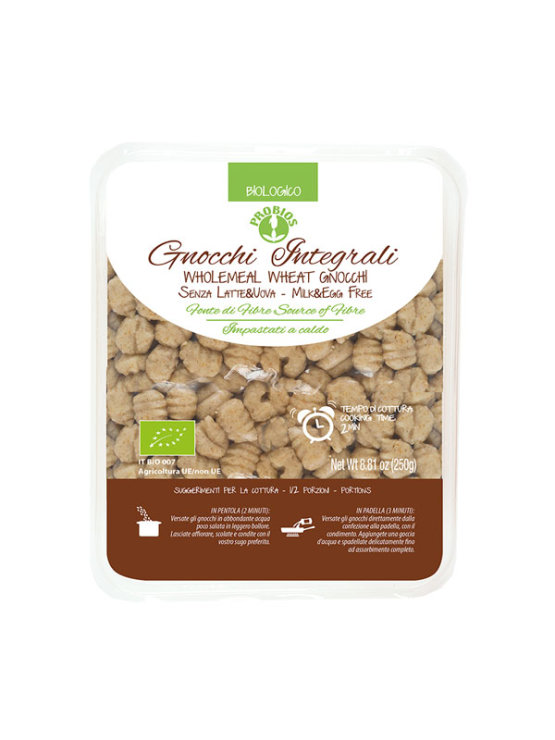 Probios organic whole grain wheat gnocchi in a 250g packaging