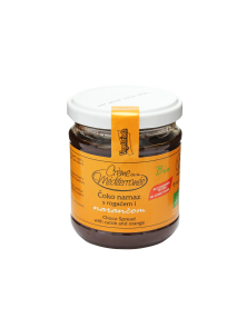 Vegetariana organic choco spread with carob and orange in a glass jar of 190g