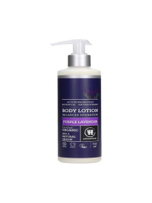 Urtekram lavender body lotion in a 245 bottle with a dispenser