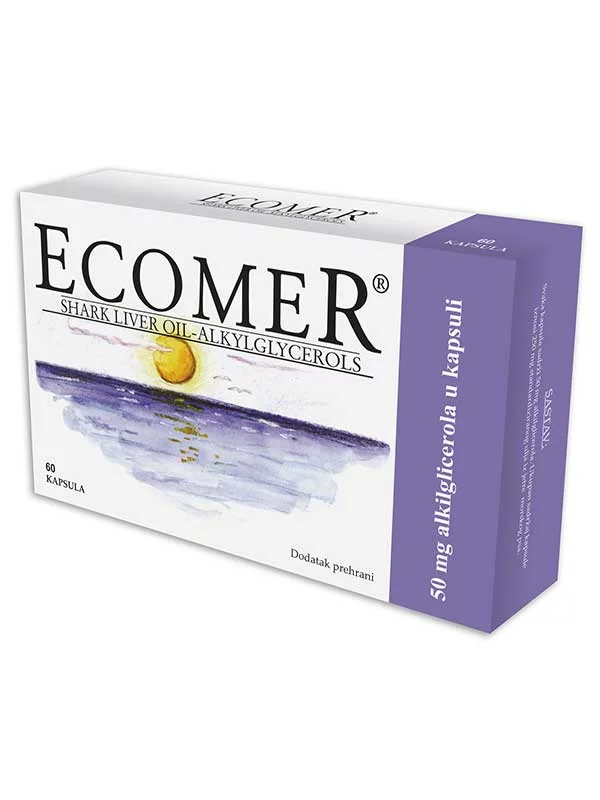 Ecomer kapsule ulja jetre morskog psa, 60 kapsula u pakiranju od 250mg
