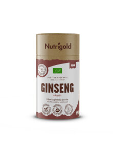 Nutrigold organic Siberian ginseng in a cylinder-shaped packaging of 150g