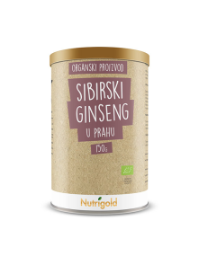 Nutrigold organic Siberian ginseng in a cylinder-shaped packaging of 150g