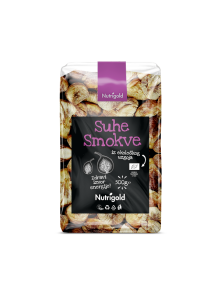 Nutrigold organic dried figs in a transparent packaging of 500g
