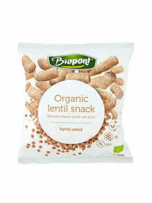 Extruded Lentil Snack Lightly Salted - 60g Organic Biopont