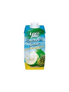 Yaco coconut water with pineapple juice in a beverage carton of 500ml