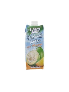 Yaco coconut water with mango in a beverage carton of 500ml
