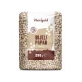 Nutrigold white peppercorns in a transparent bag of 200 grams