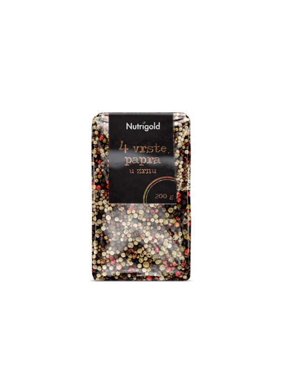 Nutrigold four peppercorn blend in a packaging of 200g