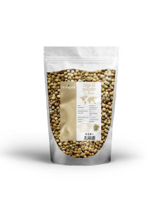 Nutrigold white peppercorns in a transparent bag of 1000 grams