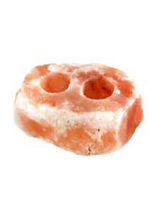 Himalayan Salt Tea Light Holder - For Two Tea Lights 2-2,5kg