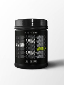 ProteOne amino+ innovative amino acid complex in a plastic container of 390g