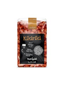Nutrigold organic hulled raw peanuts in a transparent packaging of 500g