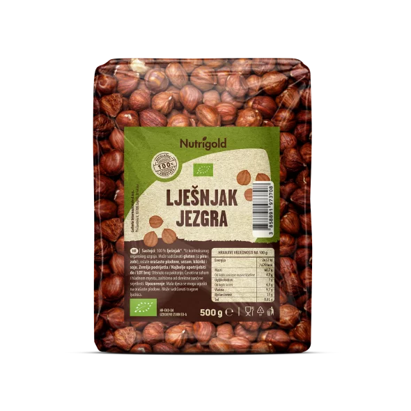 Whole Hazelnuts - 500g Organic Nutrigold