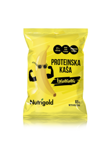 Nutrigold protein instant oatmeal with banana flavour in a packaging of 65g