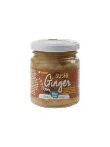 Terrasana organic sushi ginger in a glass jar of 190g