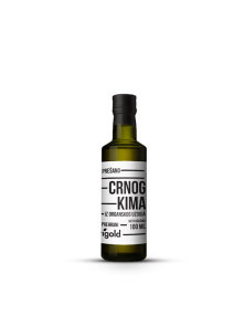 Nutrigold organic black cumin oil in a dark glass bottle of 100ml
