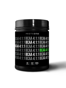 ProteOne BCAA 4:1:1 superior amino acids green apple in a 500g plastic container