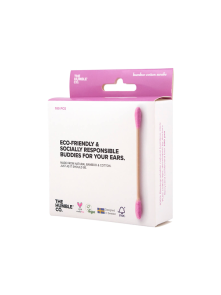 Bamboo Cotton Ear Buds - Pink 100 pcs Humble Brush