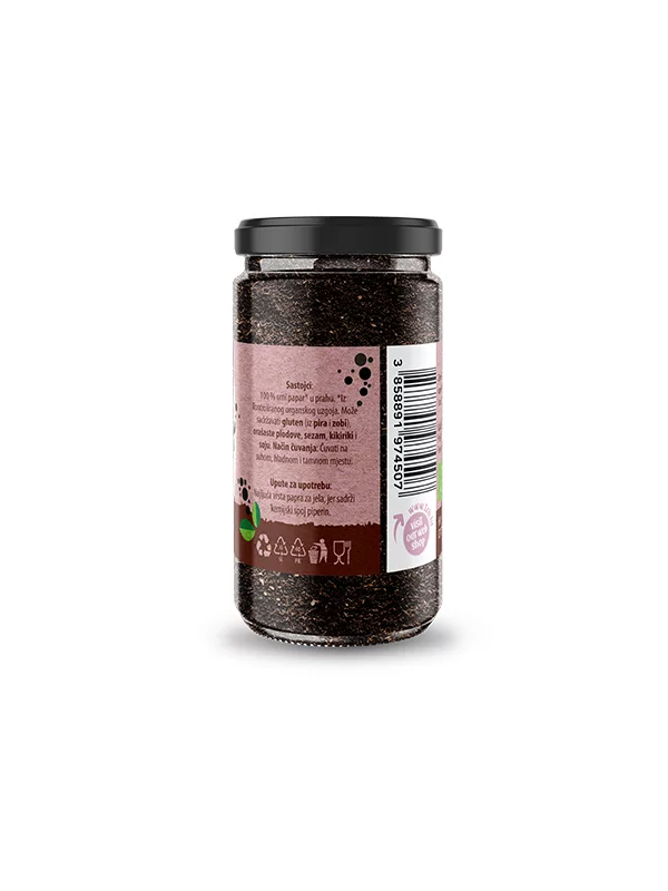 Black Pepper Powder Jar - Organic 50g Nutrigold