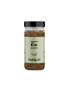Nutrigold organic caraway seed in a glass jar of 45g