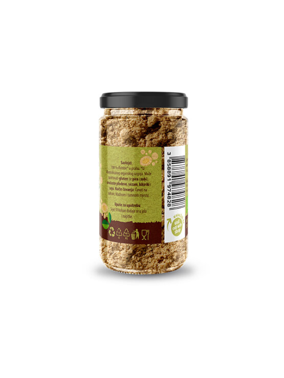 Nutrigold organic ginger powder in a 30g jar