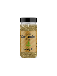 Nutrigold organic ground coriander in a jar of 35g