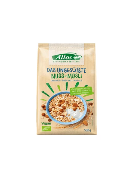 Unsweetened Nut Muesli - Organic 500g Allos