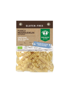 Probios organic gluten free rice pasta fusilli in a 400g packaging