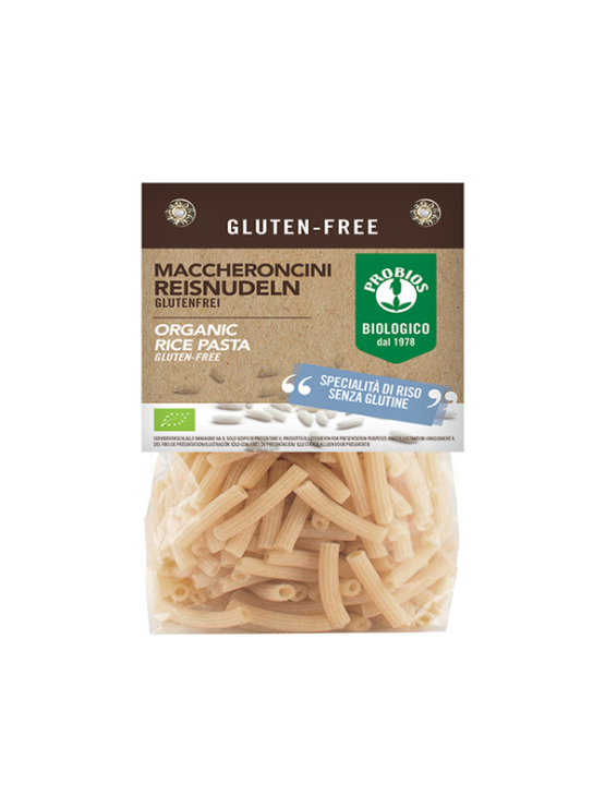 Probios organic rice pasta in a packaging of 400g
