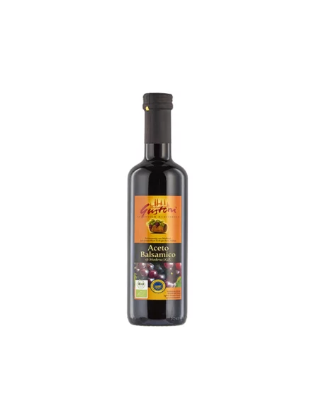 Gustoni organic balsamic vinegar in a 500ml bottle